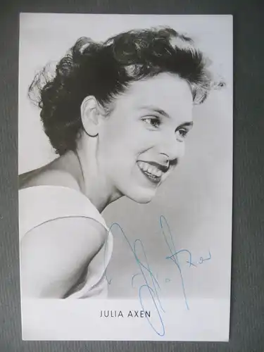 Autogrammkarte Julia Axen / Schauspielerin DDR Foto handsigniert 1963