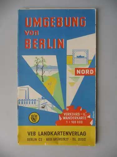 Landkarte Wanderkarte Berlin Umgebung Nord Oranienburg Zehdenick Eberswalde 1957