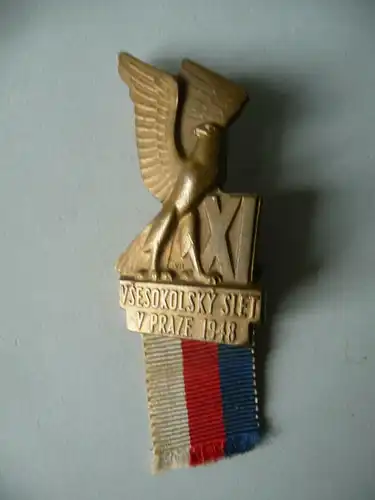 Abzeichen Odznak "Všesokolský slet Praze 1948" Prag