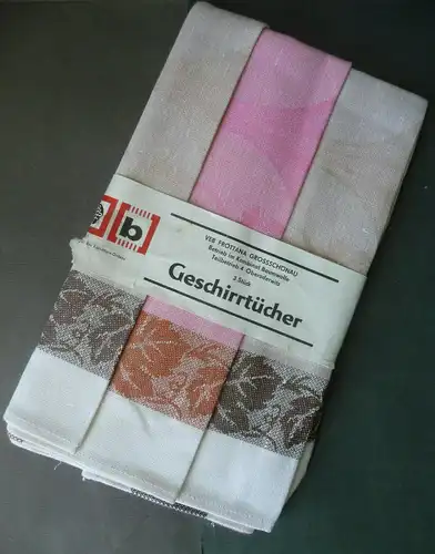 3 x Geschirrtuch / VEB Frottana Großschönau DDR