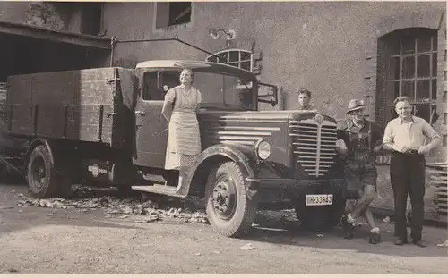 Orig. Foto Lastwagen LKW Transportfahrzeug Oldtimer Büssing NAG ca. 1940