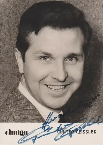 Autogrammkarte Günter Geißler / Schlagersänger DDR Foto 1964 handsigniert
