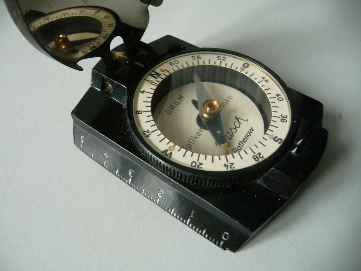 Kompass Feldkompass Fa. Busch Rathenow DRGM Nr