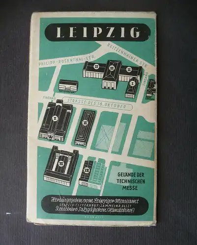 Stadtplan Messestadt Leipzig 1948