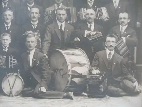 Großes Orig. Foto Musiker Konzertina-Klub Glauchau 1923