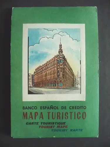 Landkarte Touristenkarte Spanien / Banco Espanol ca. 1960