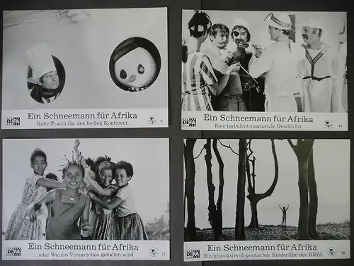 4 x Filmfoto Aushangfoto Ein Schneemann für Afrika / DEFA Progress 1977