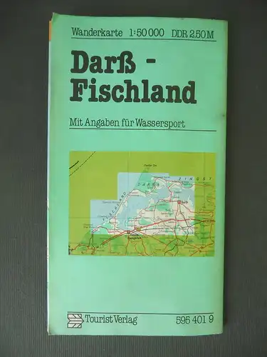 Wanderkarte Landkarte Darß Fischland 1984