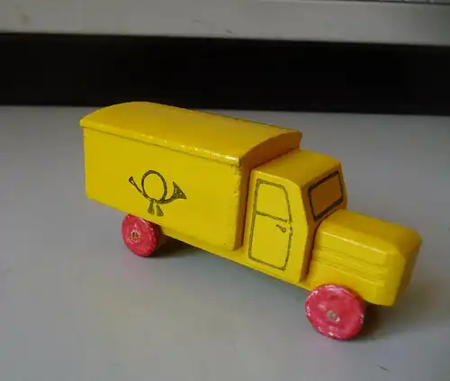 Spielzeugauto Post-Fahrzeug Lastauto / Holzspielzeug Erzgebirge