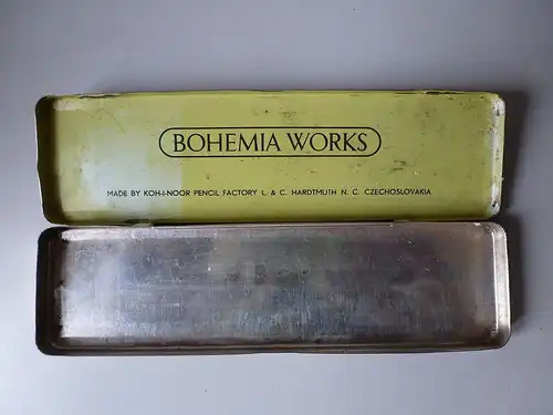 Blechdose Bleistiftschachtel Bohemia Technicolor / Koh-I-Noor Hardtmuth ca. 1960