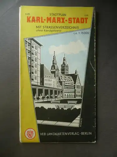 Alter Stadtplan Karl-Marx-Stadt Chemnitz 1969
