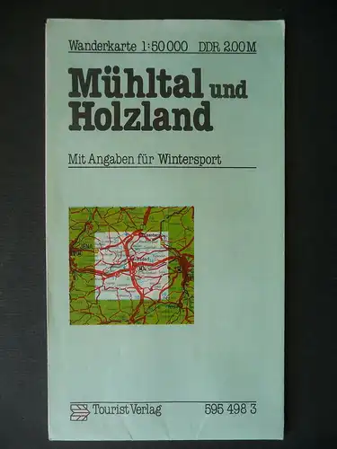 Landkarte Wanderkarte Mühltal Holzland Eisenberg Hermsdorf Thüringen 1981