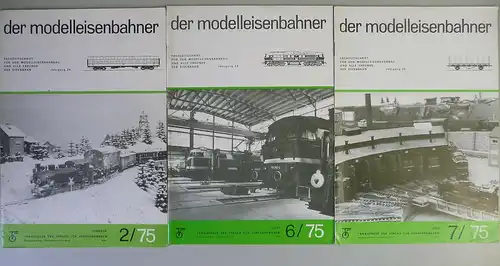 3 x Zeitschrift "Der Modelleisenbahner" DDR 1975