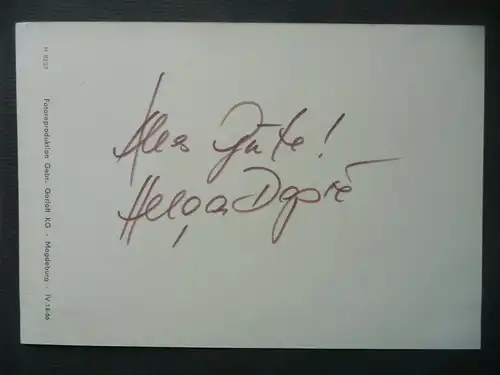 Autogrammkarte Fred-Frohberg-Ensemble Helga Depré / Schlagercombo DDR