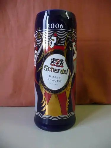 Bierkrug Jahreskrug Brauerei Scherdel Hof Saale 2006