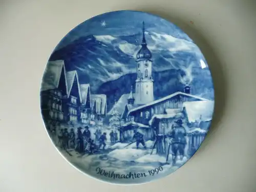 Weihnachtsteller 1990 Garmisch-Partenkirchen / Berlin Design Porzellan