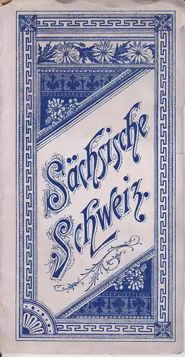 Sächsische Schweiz Album Leporello mit Lithographien ca. 1890