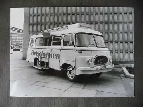 Orig. Pressefoto Fleischverkaufswagen Kleinbus Bus VEB Robur Zittau