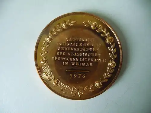 Medaille E.T.A. Hoffmann / Gedenkstätte Weimar DDR 1976 / Helmut König