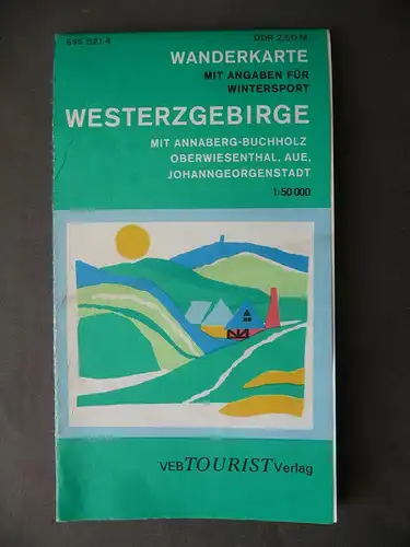 Landkarte Wanderkarte Westerzgebirge Schwarzenberg Aue Annaberg DDR 1977