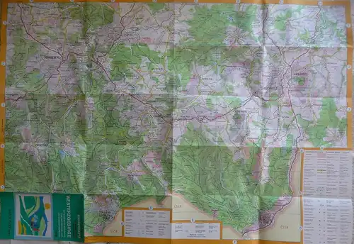 Landkarte Wanderkarte Westerzgebirge Schwarzenberg Aue Annaberg DDR 1977