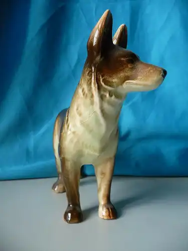 Kleine Keramikfigur Schäferhund