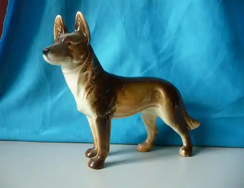 Kleine Keramikfigur Schäferhund