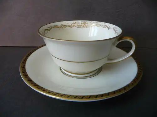 Tasse und Untertasse Kaffeetasse Mokkatasse / Rosenthal Elfenbein Dorit