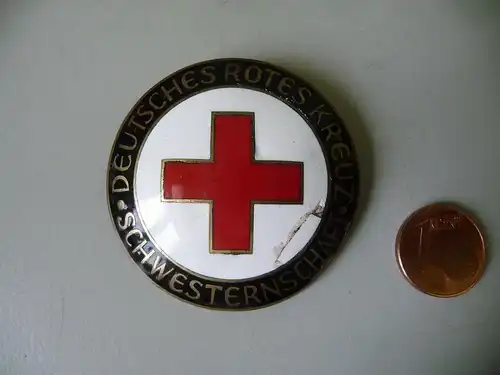 Abzeichen Dienstbrosche Rotes Kreuz Schwesternschaft Frankfurt / Klein u.Quenzer