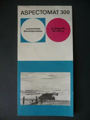 Reklameprospekt Aspectomat 300 Kleinbildprojektor Pentacon 1964