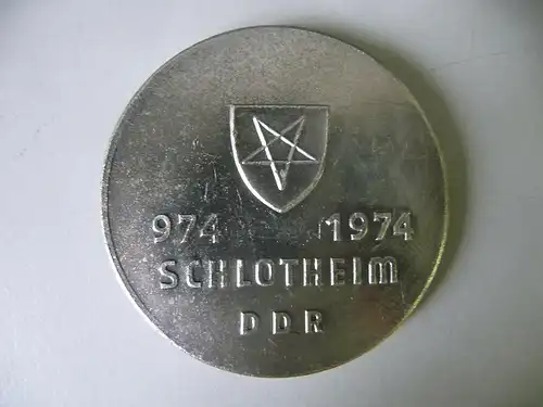 Medaille Schlotheim Thüringen 1000 Jahre 1974