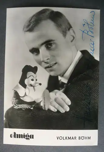 Autogrammkarte Volkmar Böhm / Schlagersänger Foto handsigniert 1963