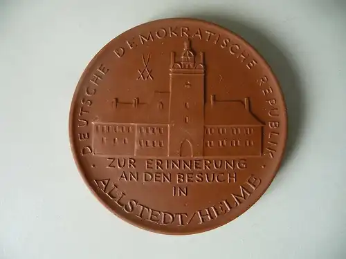 Medaille Thomas Müntzer / Allstedt Helme / Böttgersteinzeug Meißen