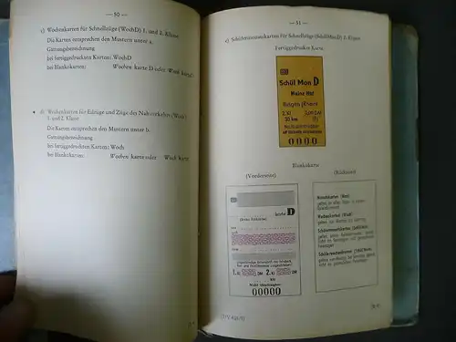 Mappe Kundmachung Muster Fahrausweise / Deutscher Eisenbahn-Verkehrsverband 1971