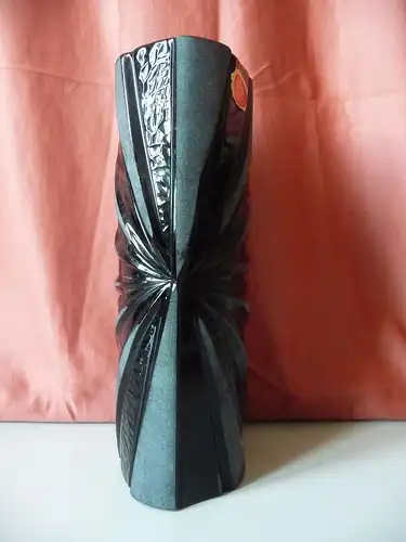 Extravagante Bleikristall-Vase schwarz Design-Vase