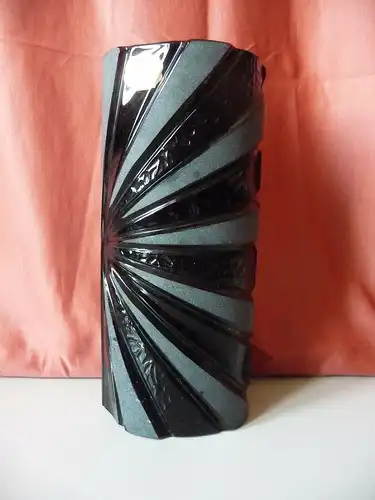 Extravagante Bleikristall-Vase schwarz Design-Vase