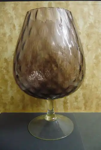 Großer Glaskelch Pokalglas Dekoglas dunkelrot 32 cm