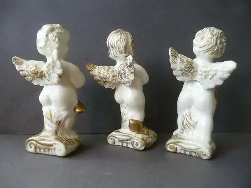 3 musizierende Engel Figuren Putten Porzellan