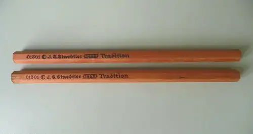 2 x Tintenstift Bleistift blau "Tradition" J.S. Staedtler