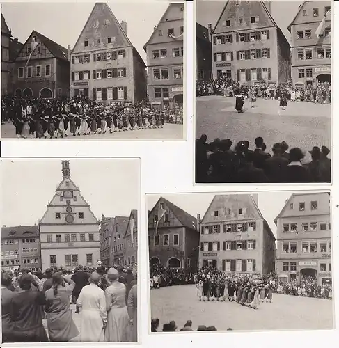 4 Orig. Fotos Rothenburg o.d. Tauber Volkstanz Schäfflertanz? 1930