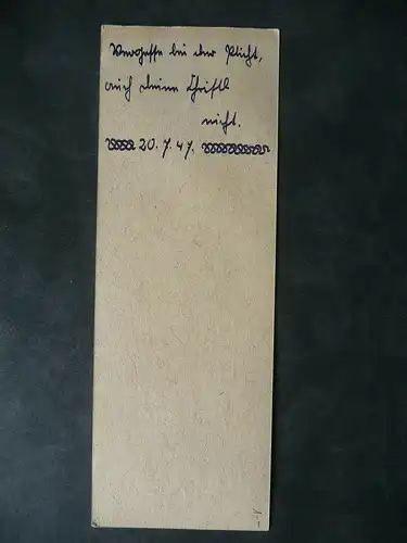 Altes Lesezeichen mit Spruch Mädchen und Herz 1947
