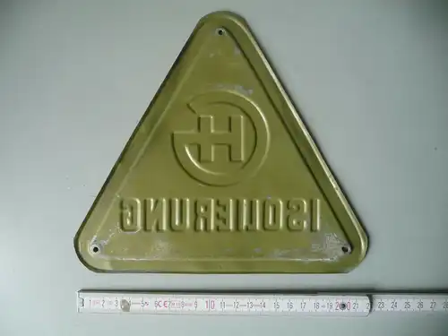 Blechschild Plakette Grünzweig + Hartmann Isolierung