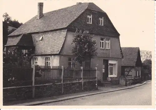 Orig. Foto Gebäude Haus Bäckerei Konditorei Laden Sachsen ? ca. 1940/50