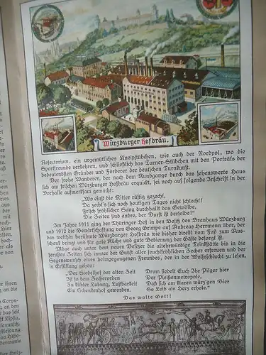 Original-Prospekt Faltblatt Reklame Leipzig Thüringer Hof ca. 1912