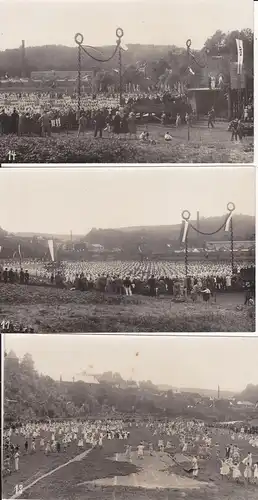 3 x Orig. Foto Turner-Fest Sachsen Vogtland ? ca. 1920