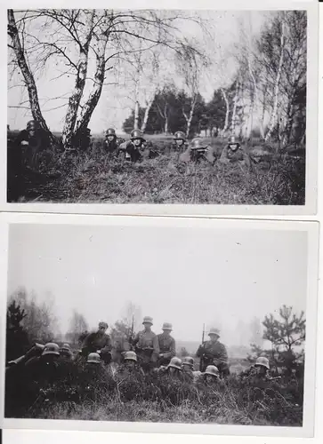 2 Orig. Fotos Soldaten Boden Übung / Königsbrück Sachsen ca. 1940