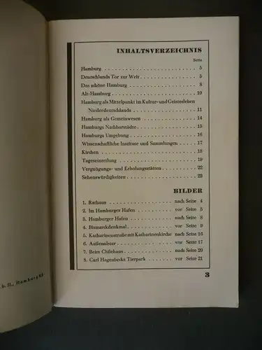Reiseführer Reklame Tourismus Hamburg 1930
