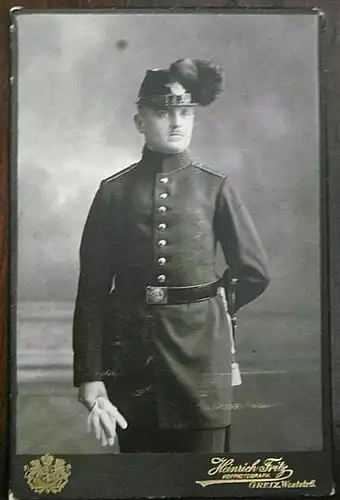 Hartkartonporträt "Sächsischer Jäger" aus 1913