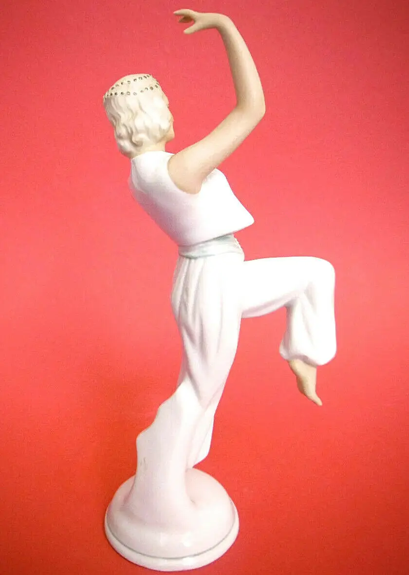 Wunderschöne Bauchtänzerin aus Porzellan, Schaubachkunst Germany, H. ca. 23,5 cm 2