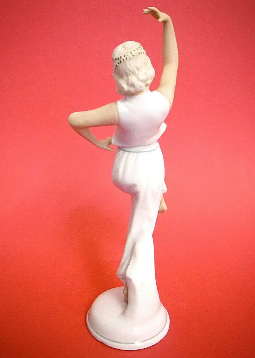 Wunderschöne Bauchtänzerin aus Porzellan, Schaubachkunst Germany, H. ca. 23,5 cm 3